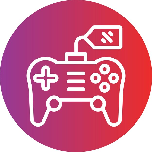 Plik wektorowy wektorowy projekt gamepad sale icon style