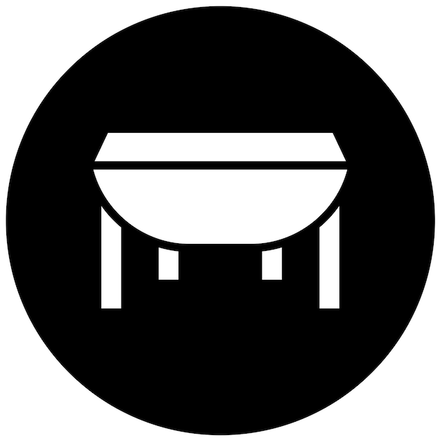 Wektorowy projekt Gateleg Styl ikony tabeli