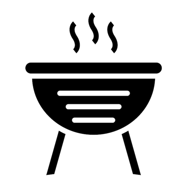 Wektorowy projekt grilla zewnętrznego Icon Style