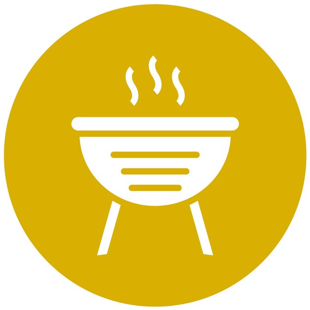 Wektorowy projekt grilla zewnętrznego Icon Style