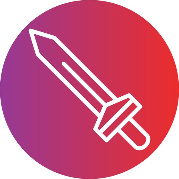 Wektorowy projekt gry Sword Icon Style