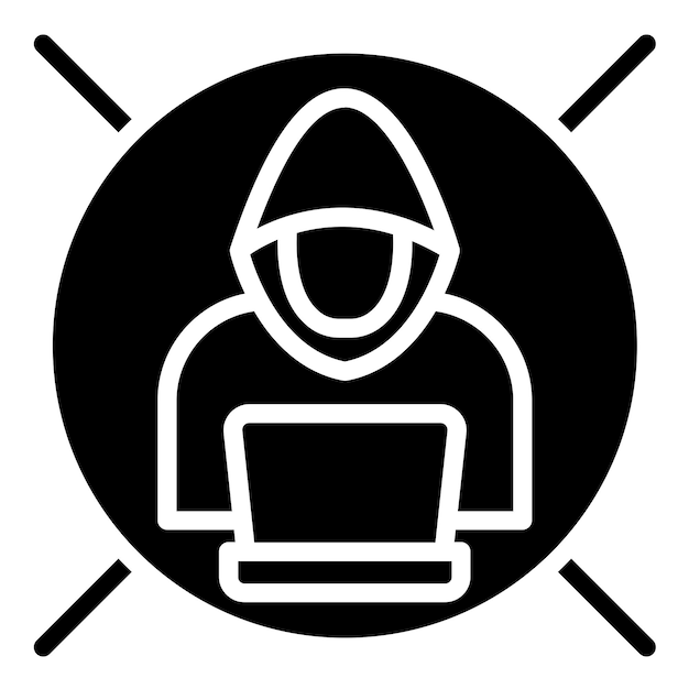 Wektorowy projekt Hack Blocker Icon Style