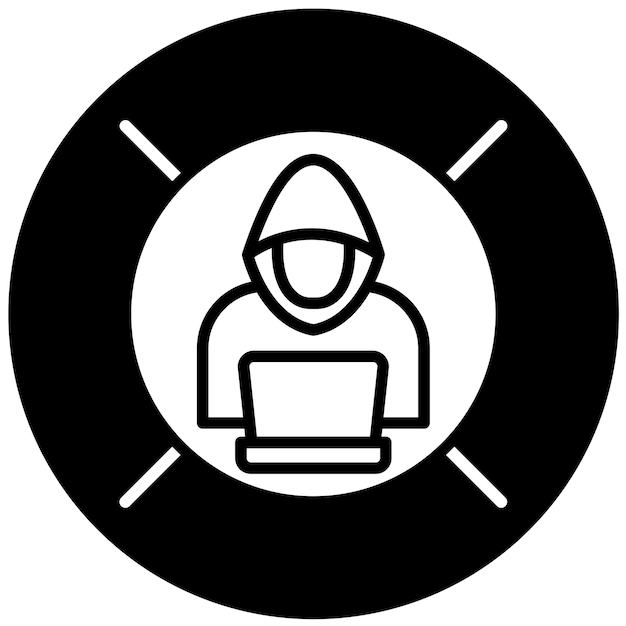 Plik wektorowy wektorowy projekt hack blocker icon style