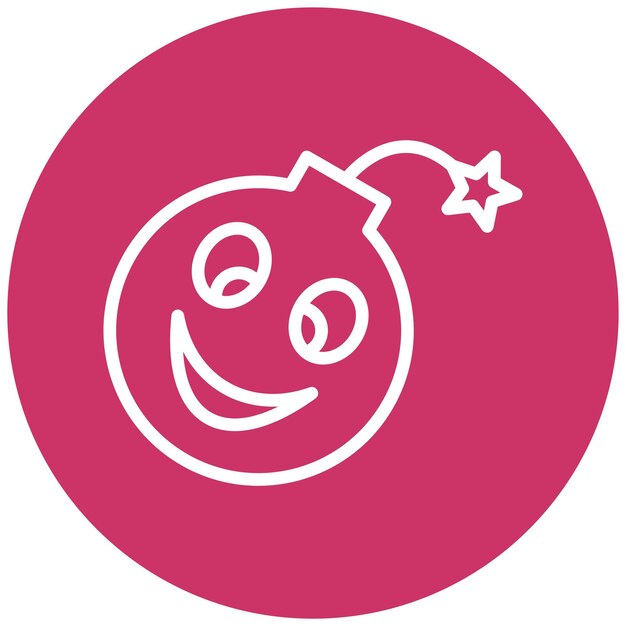 Wektorowy projekt Happy Blast Icon Style