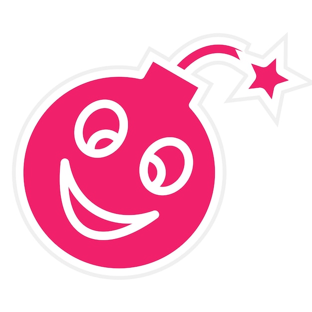 Wektorowy projekt Happy Blast Icon Style