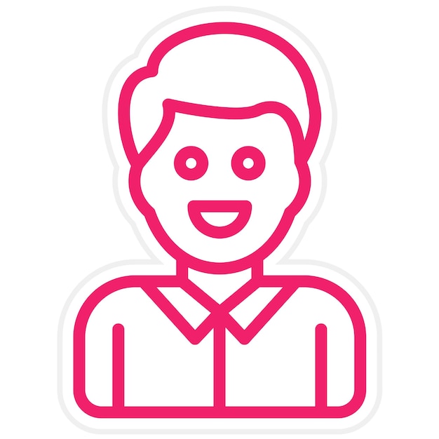 Wektorowy projekt Happy Man Icon Style