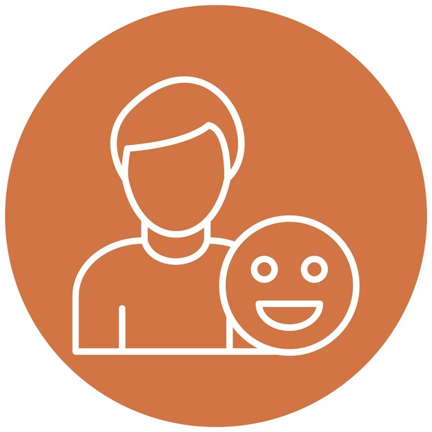 Wektorowy projekt Happy Man Icon Style