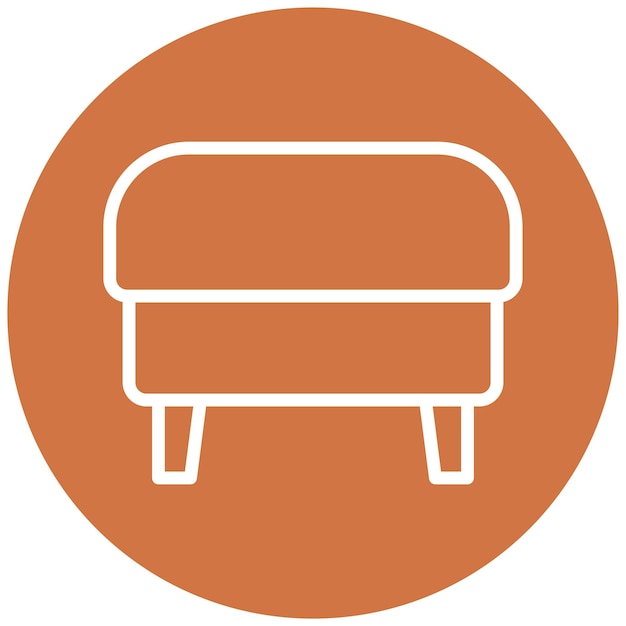 Wektorowy projekt Hassock Icon Style