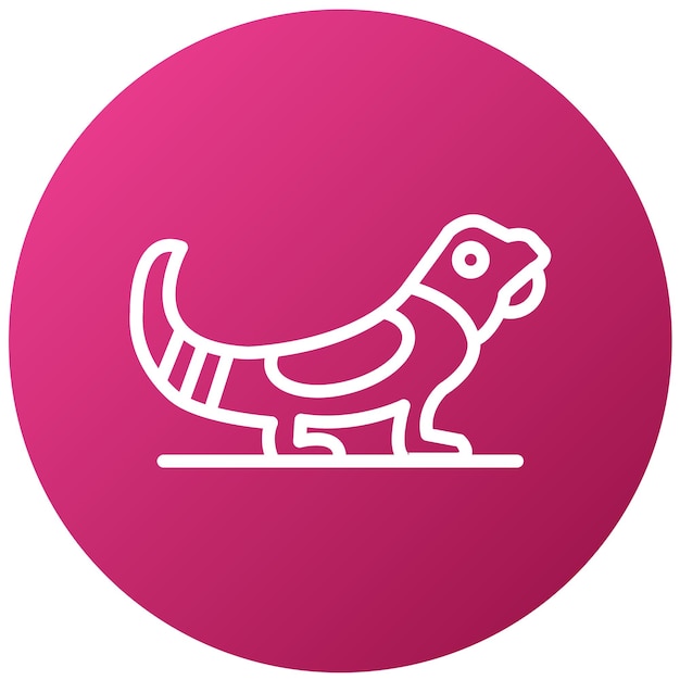 Wektorowy Projekt Iguana Icon Style