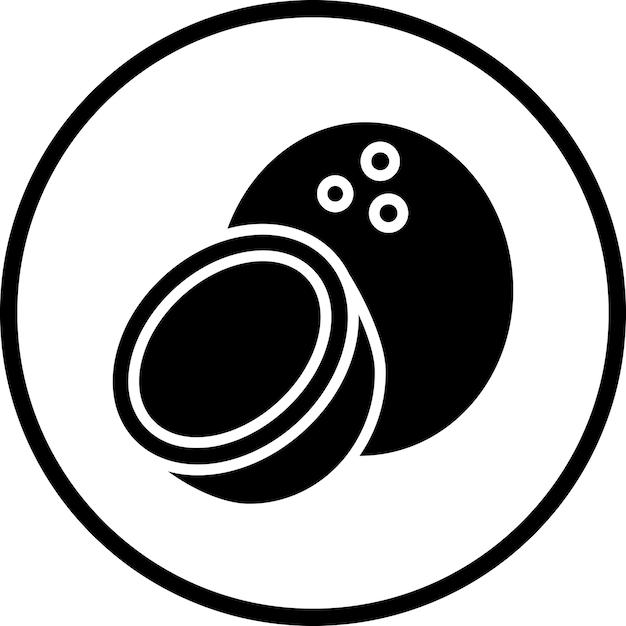 Wektorowy projekt ikony kokosowej