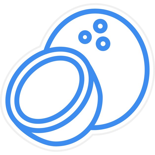 Wektorowy projekt ikony kokosowej
