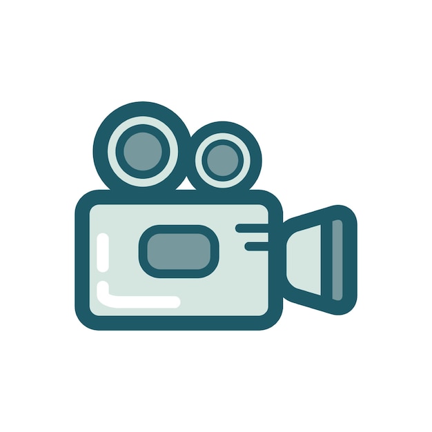 Wektorowy projekt ikony Videographer Video Movie Maker Symbol Zielony