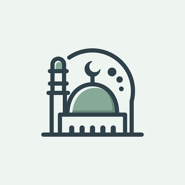 Plik wektorowy wektorowy projekt ilustracji ikony meczetu