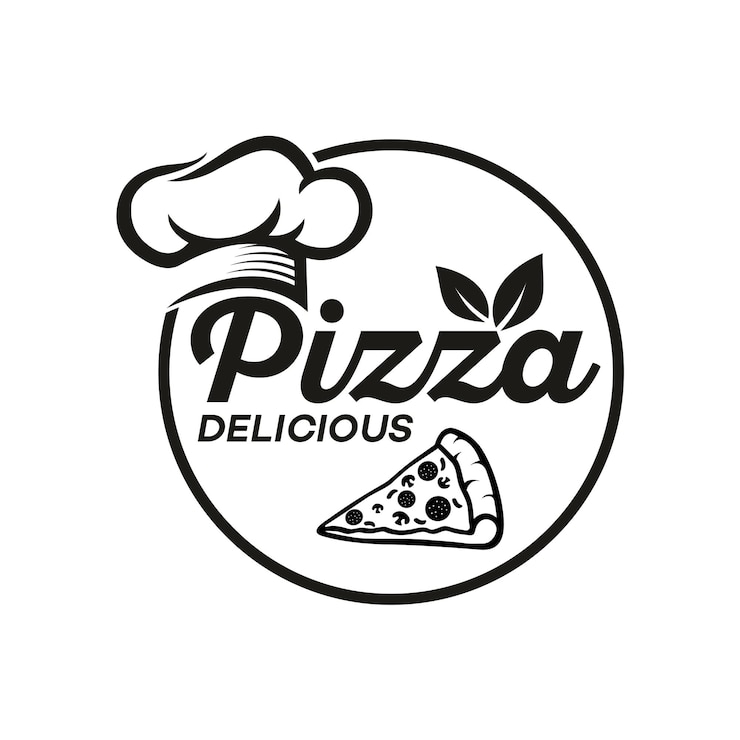 Wektor wektorowy projekt ilustracji logo pizzy