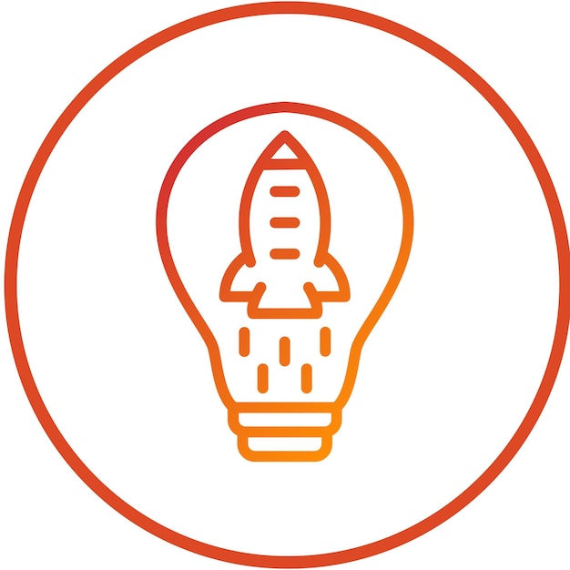Wektorowy projekt innowacji Rocket Icon Style