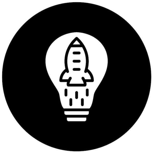 Wektorowy projekt innowacji Rocket Icon Style