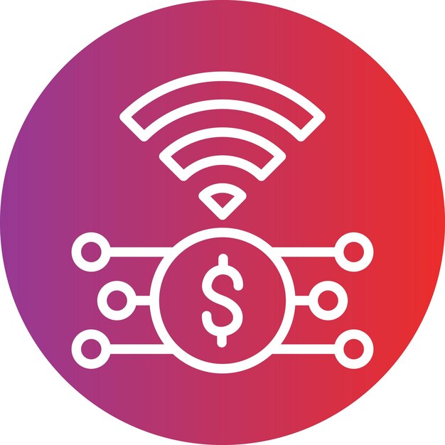 Wektorowy projekt Internetu Rzeczy Styl ikony