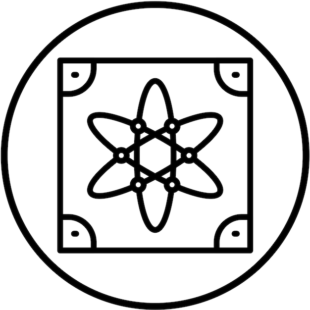 Wektorowy projekt Inventive Atom Icon Style