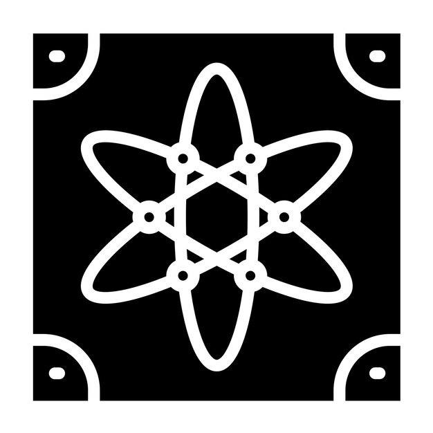 Wektorowy projekt Inventive Atom Icon Style