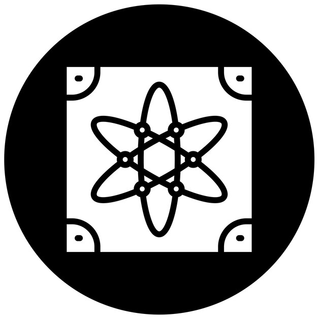 Wektorowy projekt Inventive Atom Icon Style