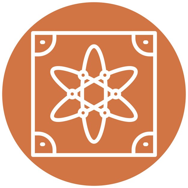 Wektorowy projekt Inventive Atom Icon Style