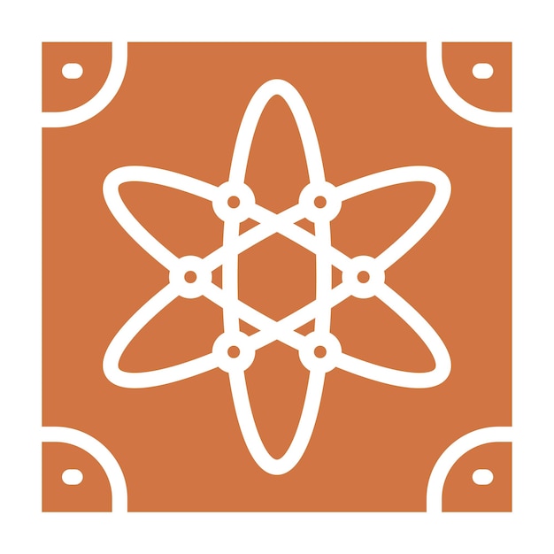 Wektorowy projekt Inventive Atom Icon Style