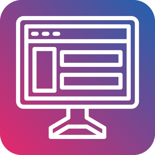 Wektorowy projekt komputerowy Web Icon Style