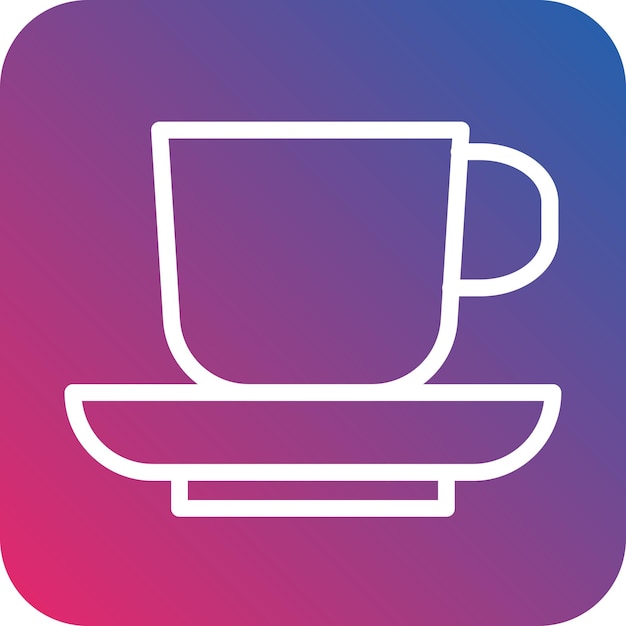 Wektorowy projekt kubków do kawy Icon Style