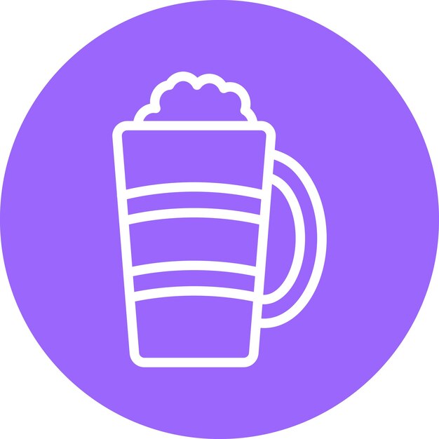 Wektorowy projekt Latte Macchiato Icon Style
