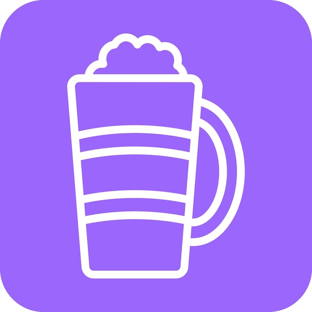 Wektorowy projekt Latte Macchiato Icon Style