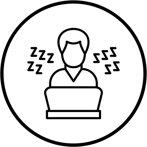 Wektorowy projekt Lazy Work Icon Style