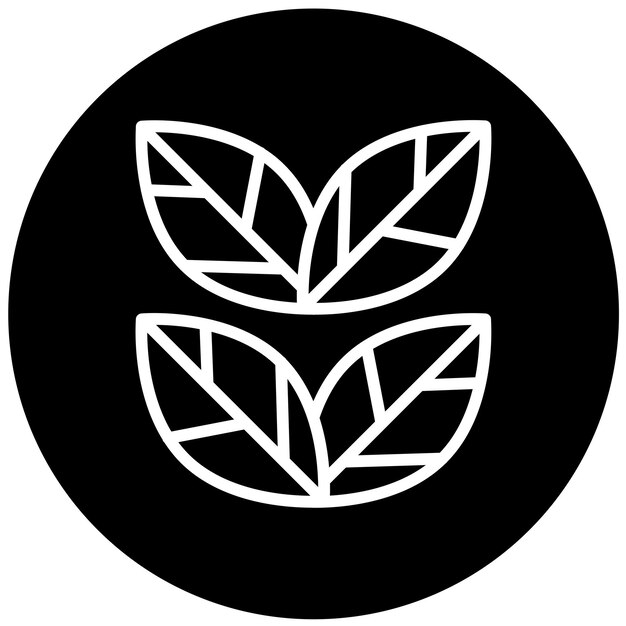 Wektorowy projekt Leafy Goodness Icon Style