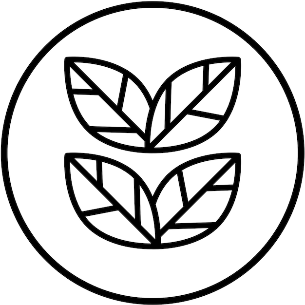 Wektorowy projekt Leafy Goodness Icon Style