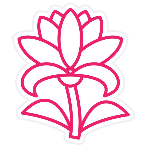 Wektorowy projekt Lily Icon Style