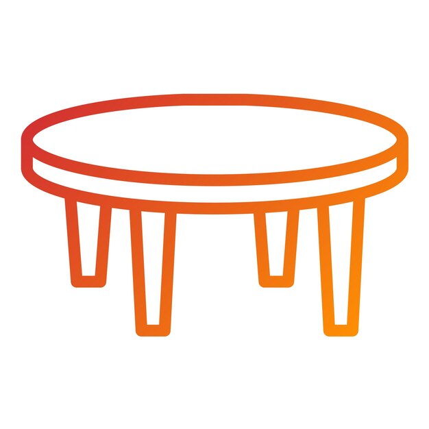 Wektorowy projekt Live Edge Table Icon Style