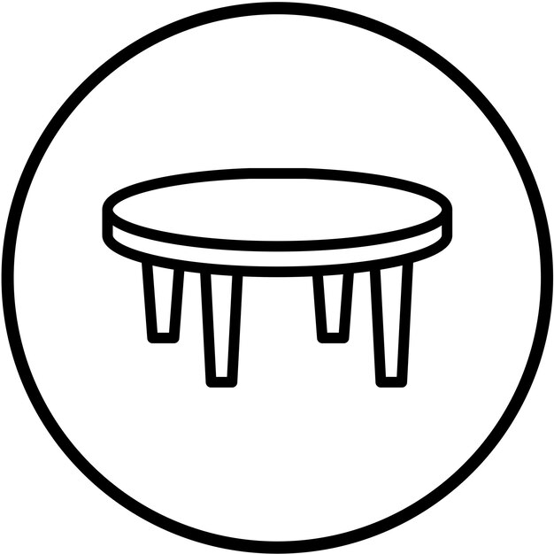 Wektorowy projekt Live Edge Table Icon Style