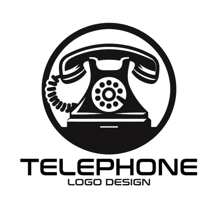 Wektor wektorowy projekt logo telefonu