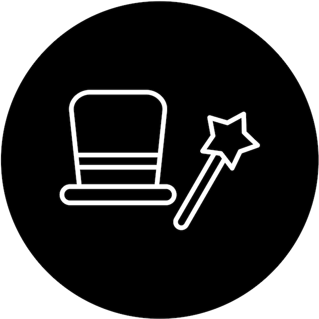 Wektorowy projekt Magic Show Icon Style