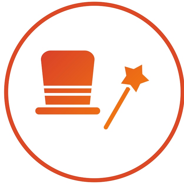 Wektorowy projekt Magic Show Icon Style