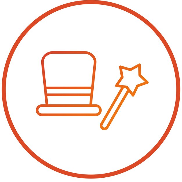 Wektorowy projekt Magic Show Icon Style