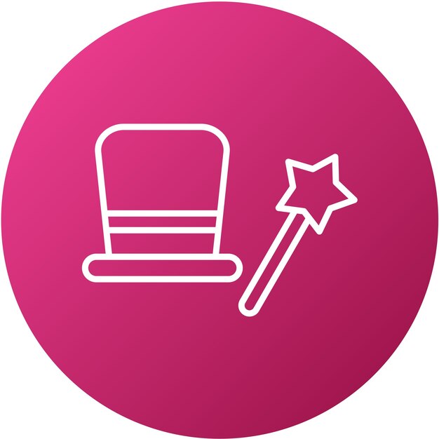 Wektorowy projekt Magic Show Icon Style