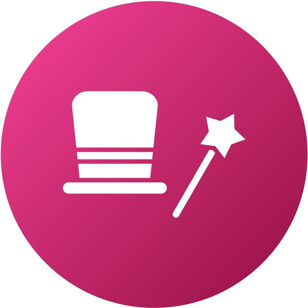 Wektorowy projekt Magic Show Icon Style