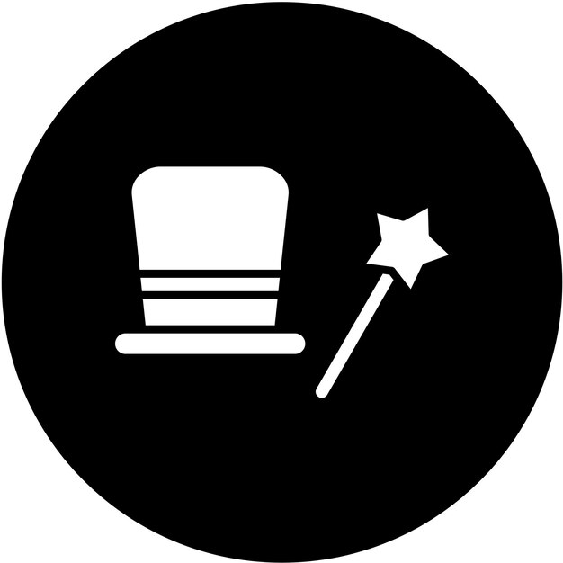 Wektorowy projekt Magic Show Icon Style