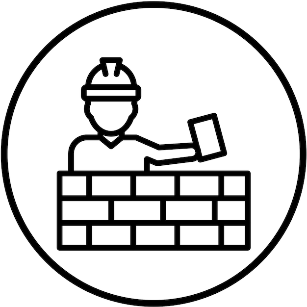 Wektorowy projekt Mason Icon Style