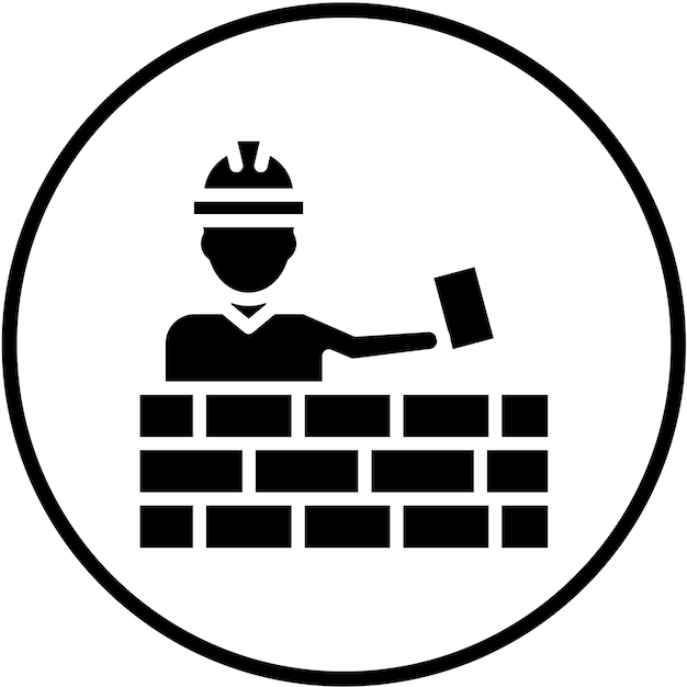 Wektorowy projekt Mason Icon Style