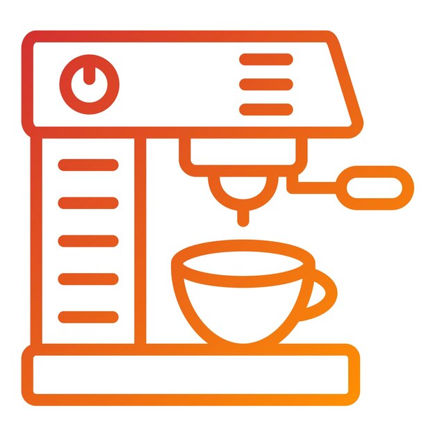 Wektorowy projekt maszyny do espresso Icon Style