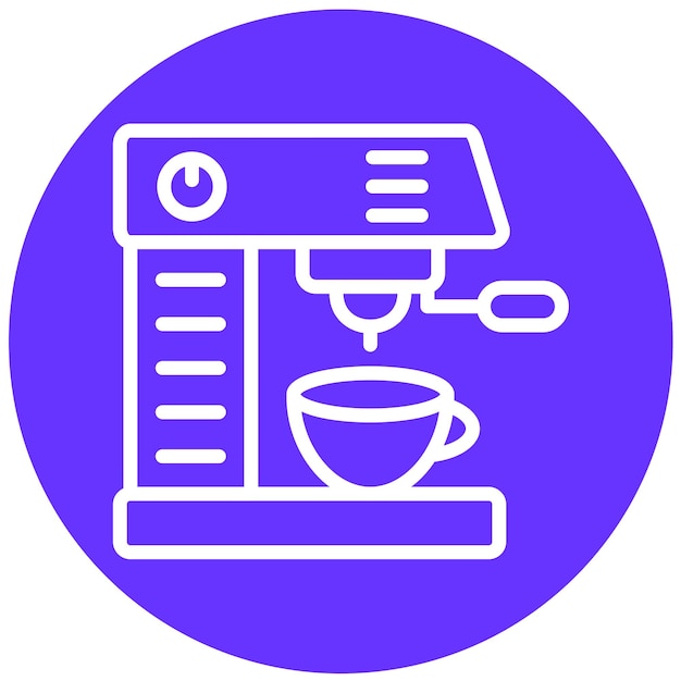 Wektorowy projekt maszyny do espresso Icon Style