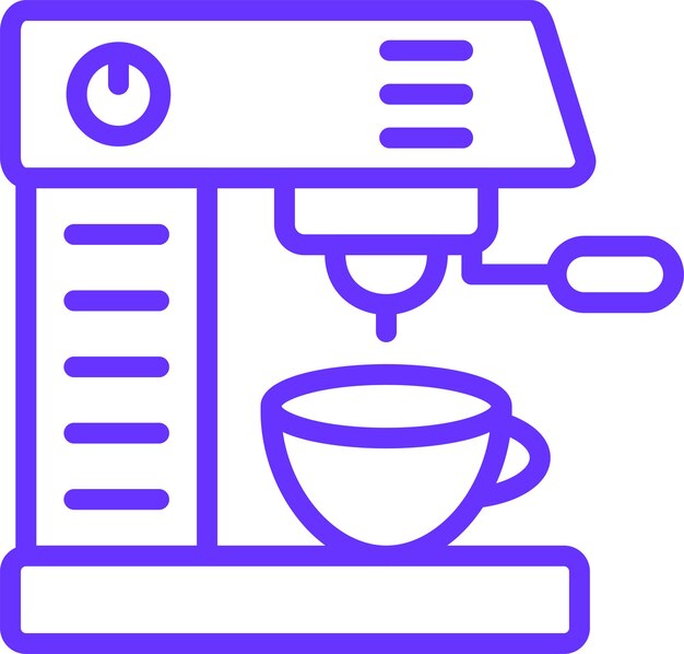 Wektorowy projekt maszyny do espresso Icon Style