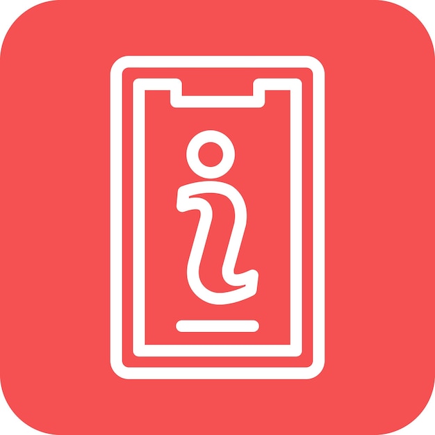 Wektorowy projekt Mobile Info Icon Style