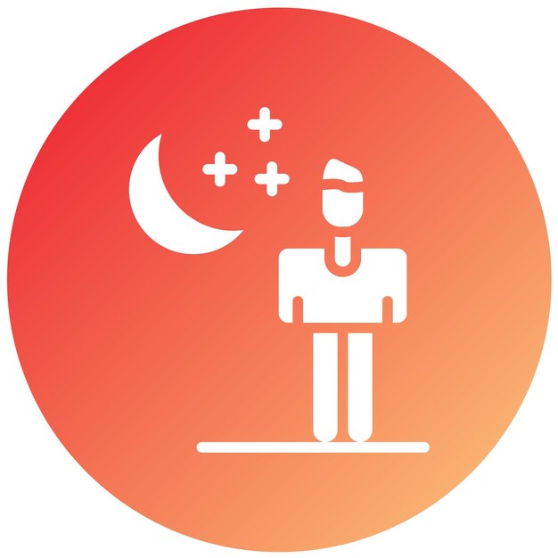 Wektorowy projekt Moonlit Walk Icon Style